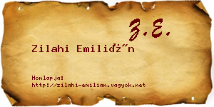 Zilahi Emilián névjegykártya